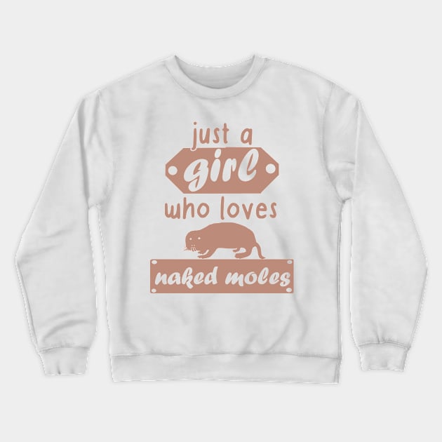 Girls women naked mole rat love cute rodents Crewneck Sweatshirt by FindYourFavouriteDesign